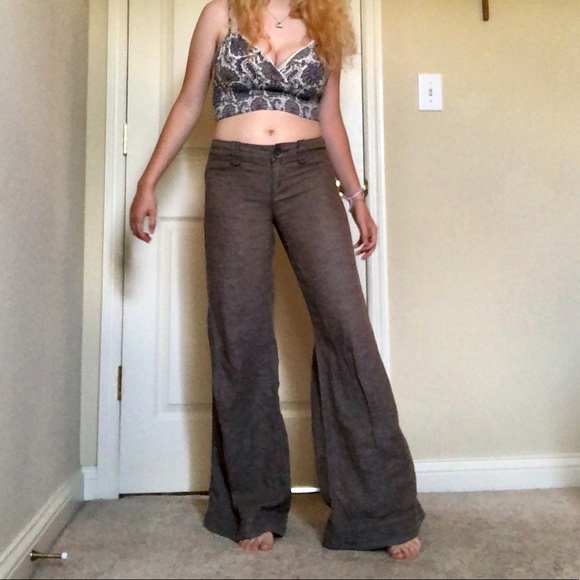 linen bell bottom pants